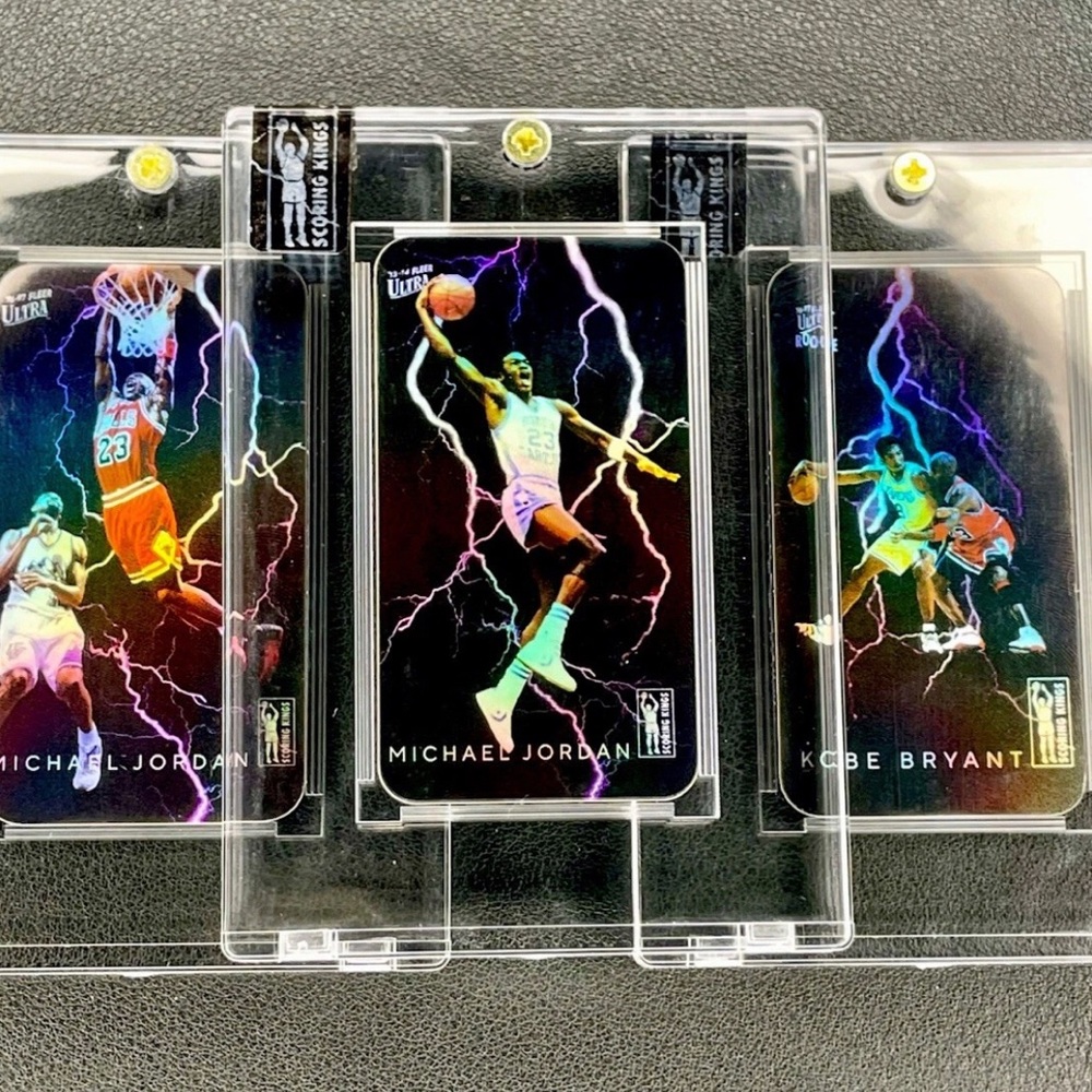 1996 FLEER ULTRA SCORING KINGS KOBE BRYANT Michael Jordan REFRACTOR TOBACCOS